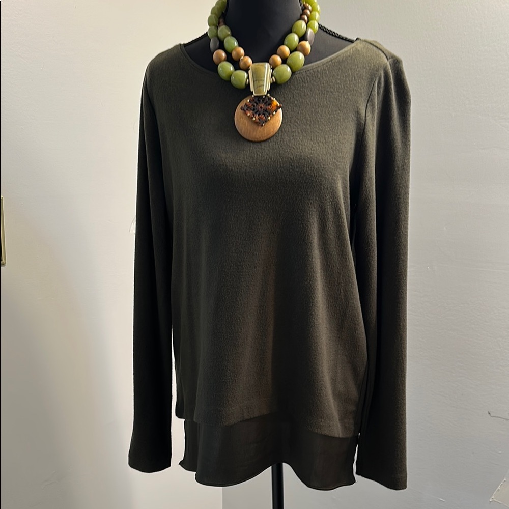 Olive Green Women's Top